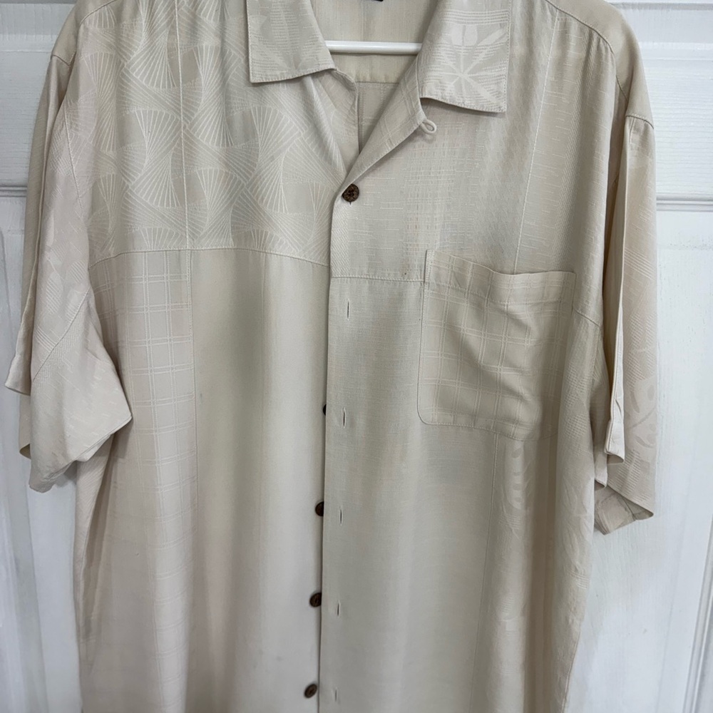 Tommy Bahama Tan Casual Button Down Shirt